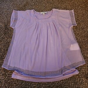 Simply Noelle Embellished Blouse Top & Tank Purple S / M